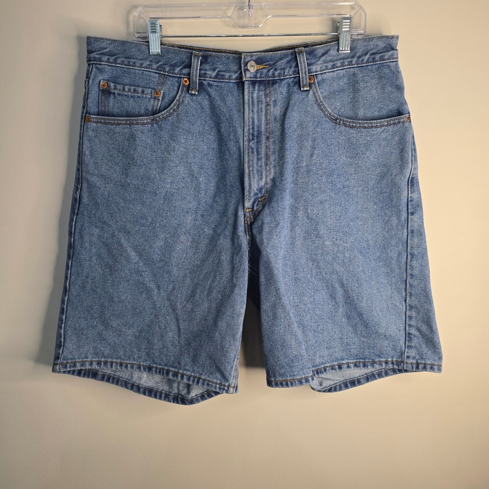 Levi's 550 Denim Shorts‎ Relaxed Fit Light Wash Blue Jean Shorts Size 38